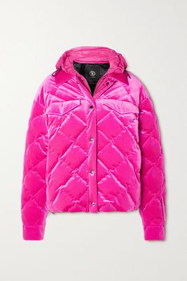 Bogner - Vela-d Quilted Velvet Down Ski Jacket - Pink