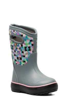 Bogs Classic II Checkered Geo Boot in Misty Gray