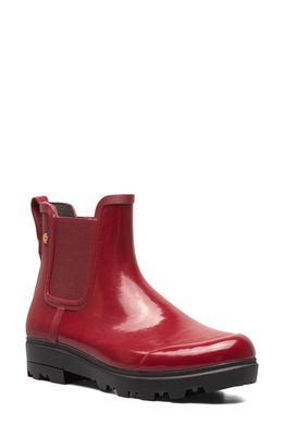 Bogs Holly Shine Waterproof Chelsea Boot in Cranberry