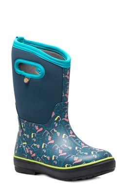 Bogs Kids' Classic Pets Waterproof Insulated Boot in Ink Blue Multi