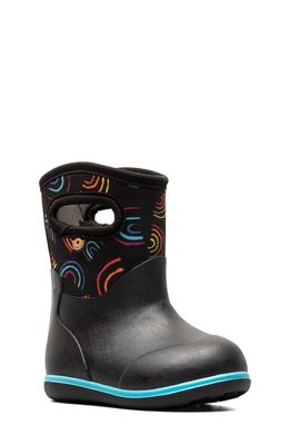 Bogs Kids' Classic Solid Waterproof Rain Boot in Black Multi 