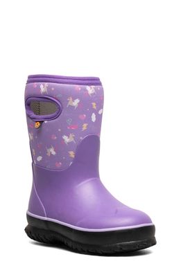 Bogs Kids' Grasp Waterproof Insulated Rain Boot in Purple Multi