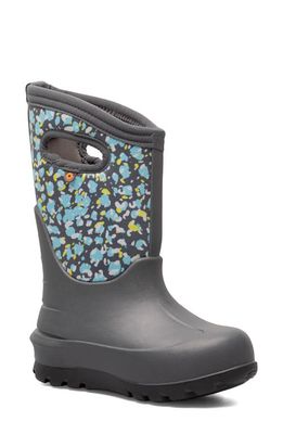 Bogs Kids' Neo-Classic Animal Insulated Waterproof Winter Boot in Dk Gray Multi