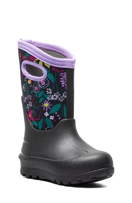 Bogs Kids' Neo Classic Floral Winter Boot in Black Multi