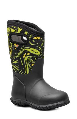 Bogs Kids' York Spooky Waterproof Rain Boot in Black Multi