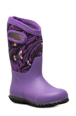 Bogs Kids' York Spooky Waterproof Rain Boot in Violet Multi