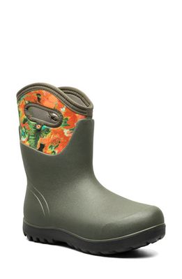 Bogs Neo Classic Mid Waterproof Rain Boot in Dark Green Multi