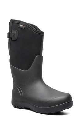 Bogs Neo Classic Tall Adjustable Calf Waterproof Rain Boot in Black