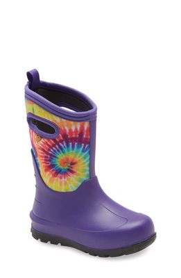 Bogs Neo Classic Tie Dye Insulated Waterproof Boot in Violet/Rainbow