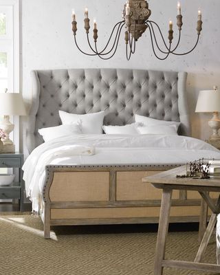 Bohemian California King Tufted Shelter Bed