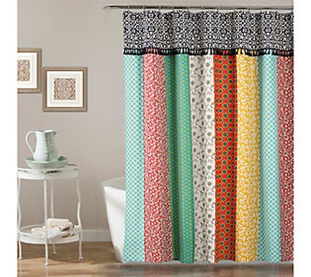 Boho Patch 72" x 70" Shower Curtain by Lush Dec or