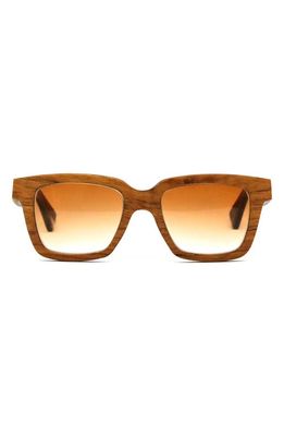Bôhten Abana 50mm Gradient Polarized Sunglasses in Gold Teak /Orange Gradient