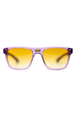 Bôhten Legend 54mm Gradient Polarized Sunglasses in Lavender /Orange Gradient