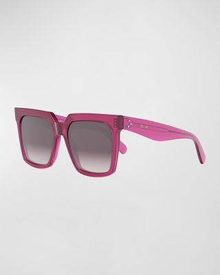Bold 3 Dots Square Acetate Sunglasses