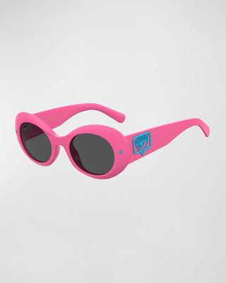 Bold Propionate Oval Sunglasses