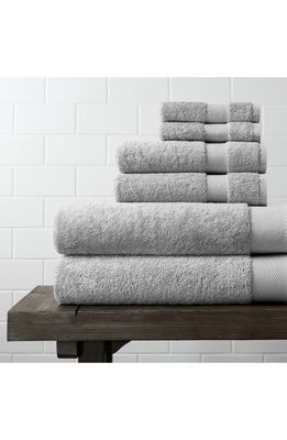 Boll & Branch Plush 6-Piece Organic Cotton Bath Towel Set in Pale Pewter