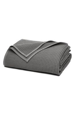 Boll & Branch Waffle Organic Cotton Blanket in Stone