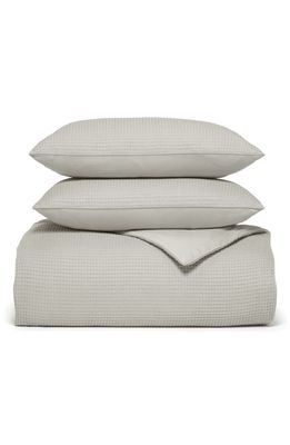 Boll & Branch Waffle Weave Organic Cotton Duvet Cover & Sham Set in Pewter