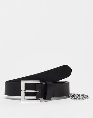Bolongaro Trevor chain detail belt in black