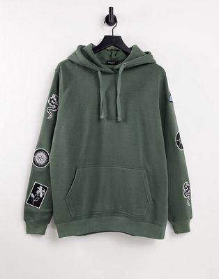 Bolongaro Trevor Decent sleeve print hoodie-Green