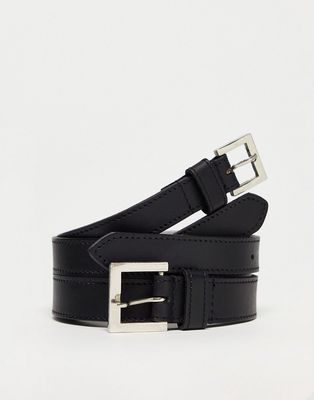 Bolongaro Trevor double belt in black
