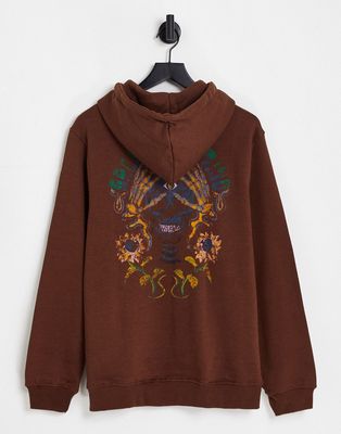 Bolongaro Trevor hoodie with back print in rust-Red
