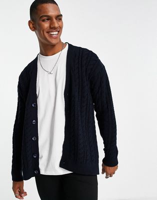 Bolongaro Trevor knitted cardigan in black-Gray