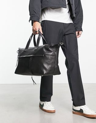 Bolongaro Trevor leather carryall bag in black