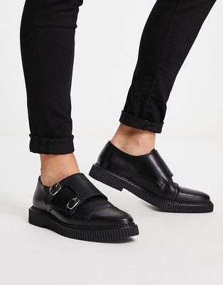 Bolongaro Trevor monk shoes with strap in black
