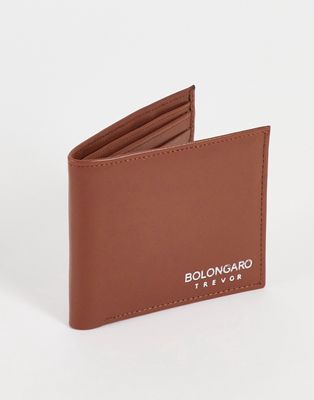 Bolongaro Trevor Owais embossed leather billfold wallet-Brown