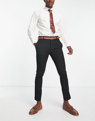 Bolongaro Trevor plain super skinny suit pants in black