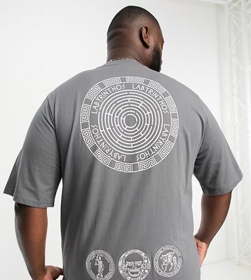 Bolongaro Trevor PLUS oversized t-shirt with back print in gray