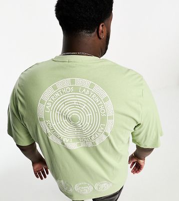 Bolongaro Trevor PLUS oversized T-shirt with back print in green