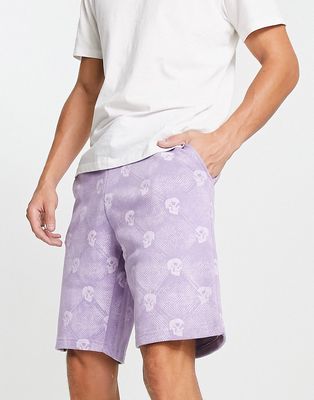 Bolongaro Trevor printed shorts in purple-Gray