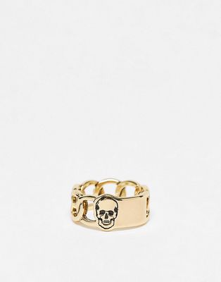 Bolongaro Trevor skull ring in gold
