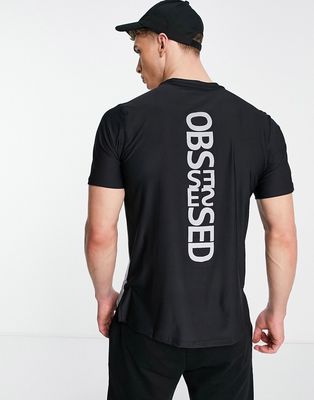 Bolongaro Trevor Sports t-shirt with back print in black & gray