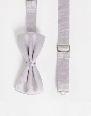 Bolongaro Trevor stripe bow tie in stone-Neutral