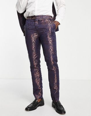 Bolongaro Trevor super skinny suit pants in floral print-Multi
