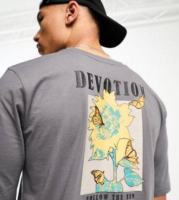 Bolongaro Trevor TALL oversized t-shirt with back print in gray