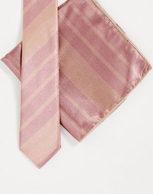 Bolongaro Trevor tie & pocket square in brown