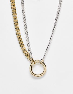 Bolongaro Trevor two tone necklace in gold and silver