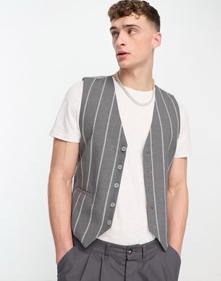 Bolongaro Trevor vest in gray pinstripe-Multi