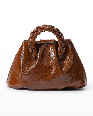Bombon Crinkled Glossy Top-Handle Bag