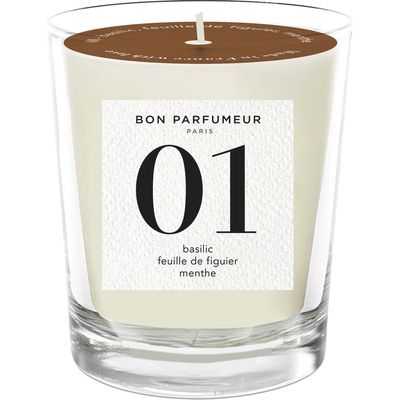 Bon Parfumeur Candle 01 Basil, Fig Leaves & Mint Scented Candle 