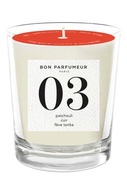 Bon Parfumeur Candle 03 Patchouli, Leather & Tonka Bean Scented Candle 