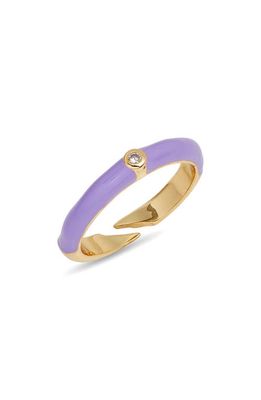 BONBONWHIMS Adjustable Enamel Band Ring in Lavender