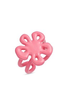 BONBONWHIMS Flower Bomb Adjustable Ring in Bright Pink