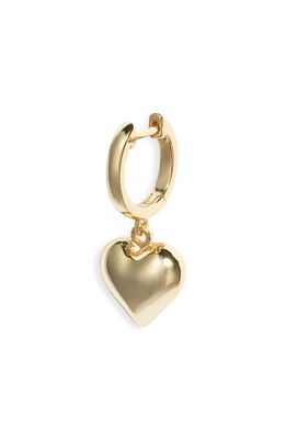 BONBONWHIMS Gemini Sun Puffy Heart Single Drop Earring in Gold