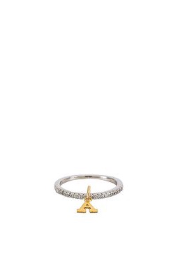 BONBONWHIMS Tinker Bell Initial Ring in Metallic Gold