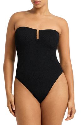 bond-eye Blake Strapless U-Bar One-Piece Swimsuit in Black Eco 